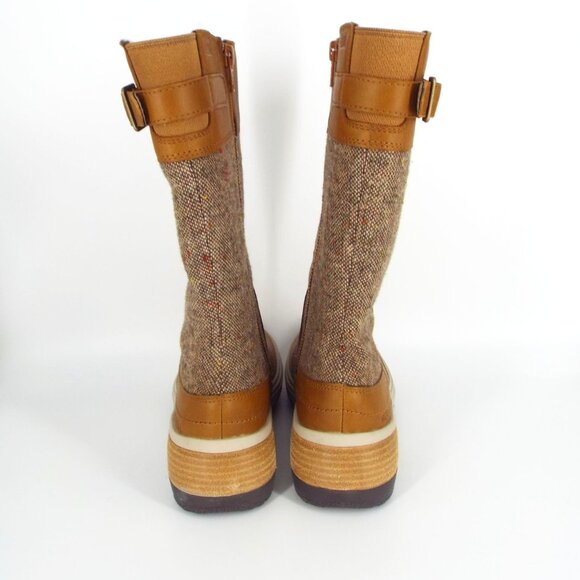 Merrell Haven Caramel Brown Tweed Tall Buckle Boots - Picture 4 of 12